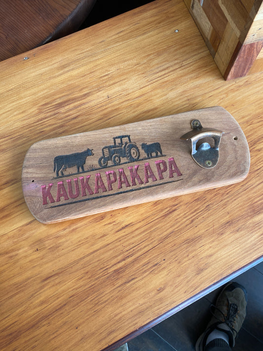 Reclaimed Kaukapakapa Red Farm Bottle Opener