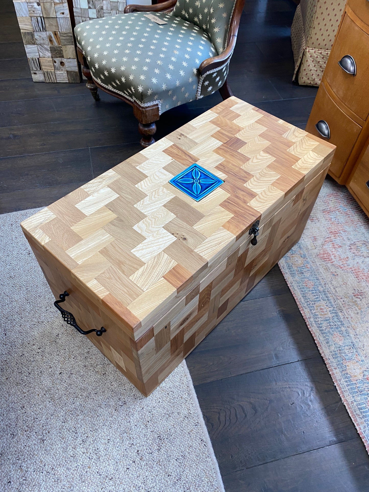 Recycled Oak Blanket Box by Jason