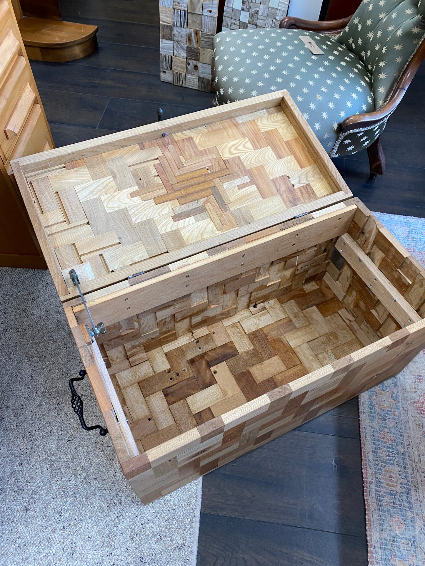 Recycled Oak Blanket Box by Jason