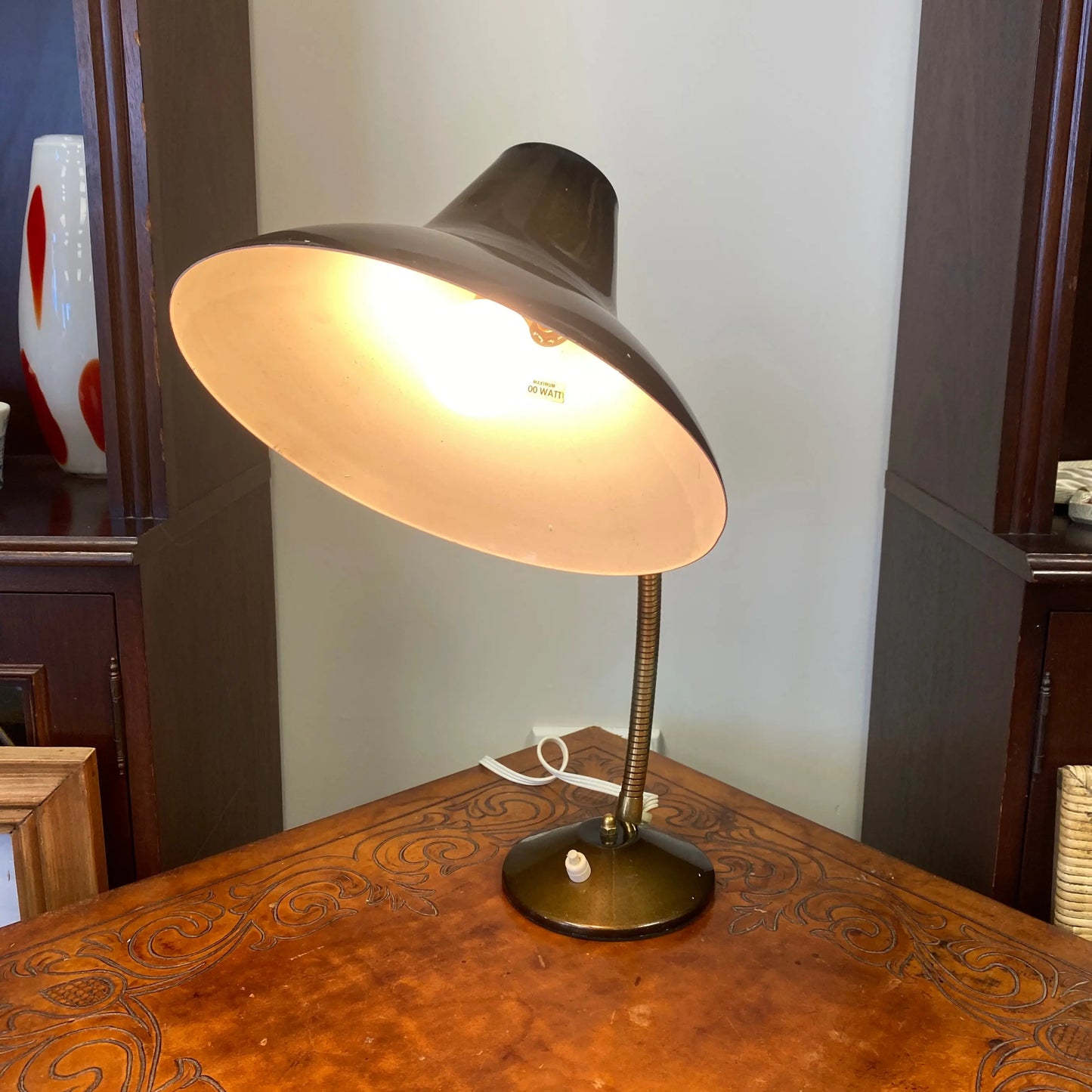 Retro Metallic Brown Desk Light