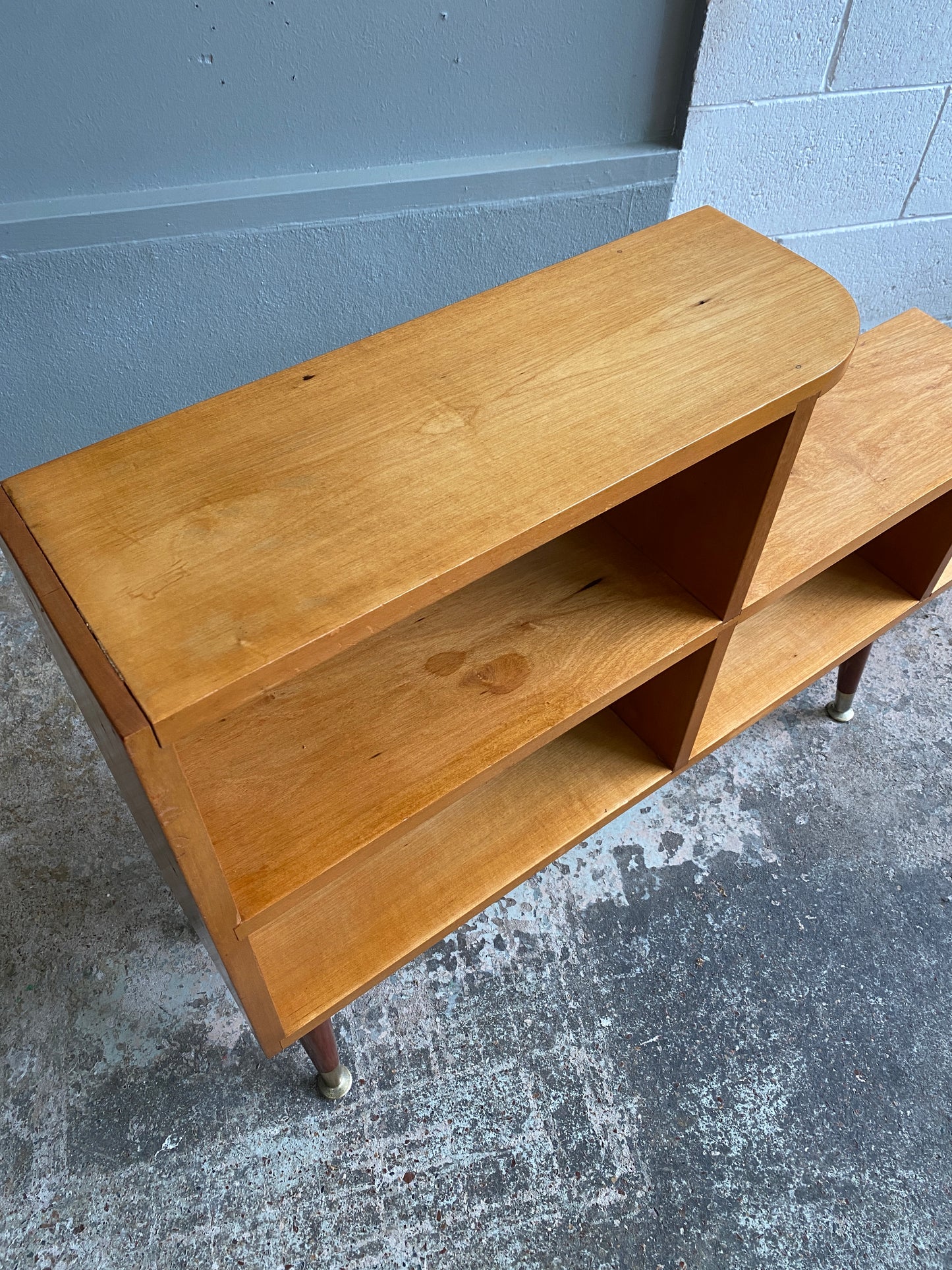 Retro Solid Maple Step Bookcase