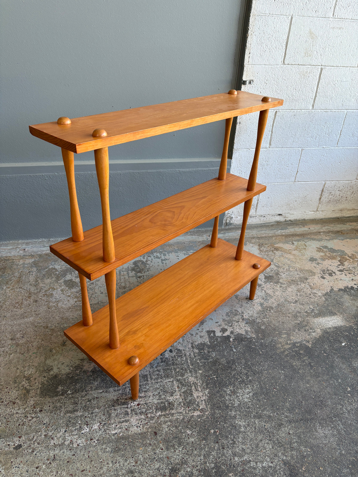 Retro Three-tier Wooden Shelf