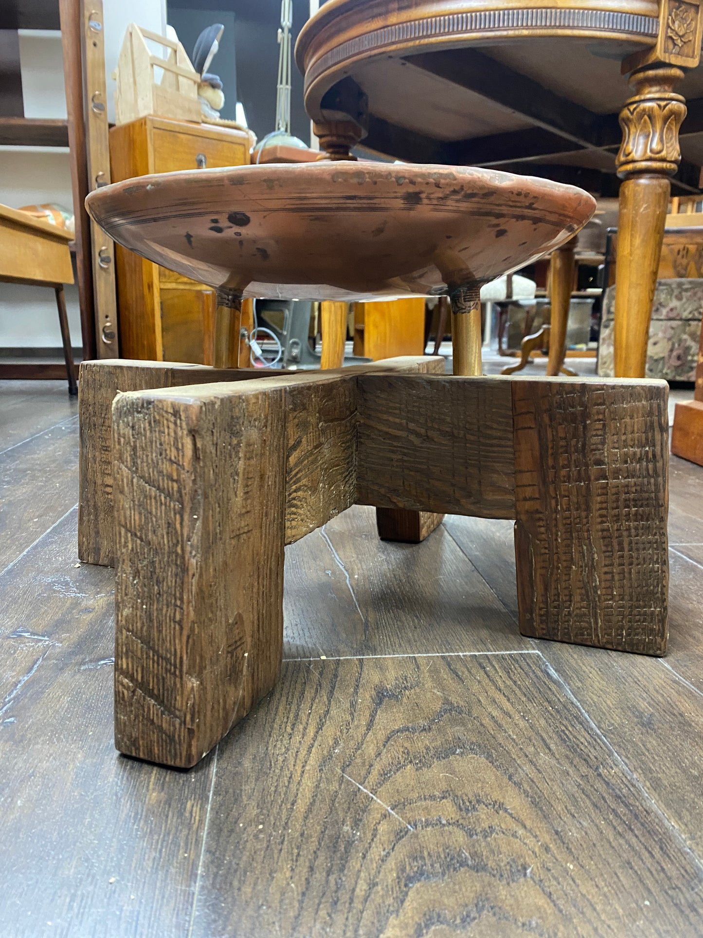 Scratch-built Copper & Oregon Plant Stand