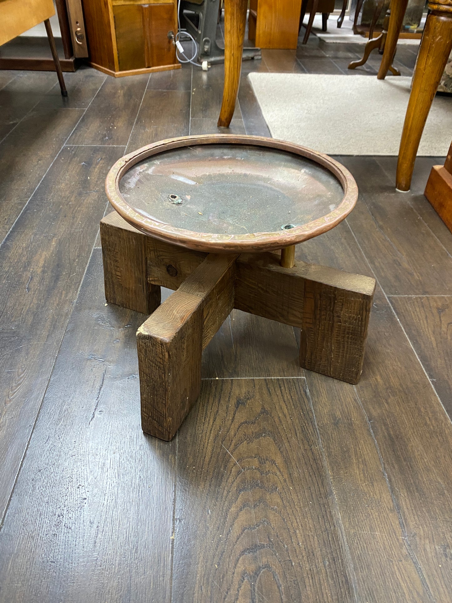 Scratch-built Copper & Oregon Plant Stand