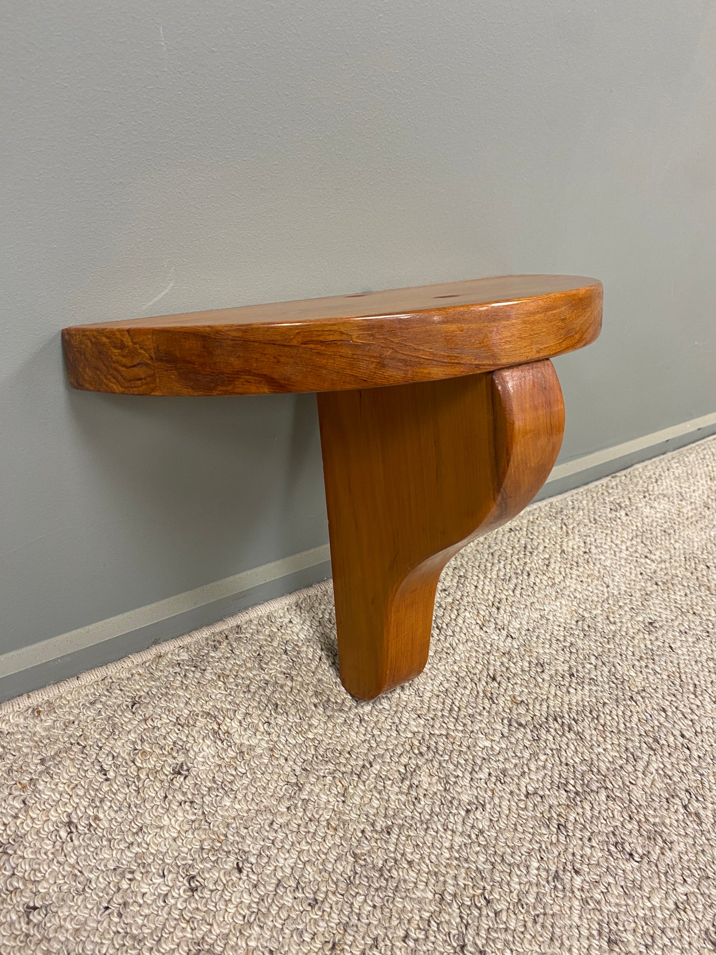 Scratch built Solid Rimu Decorative Shelf - Rounded