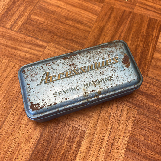 Sewing Machine Accessories Vintage Tin