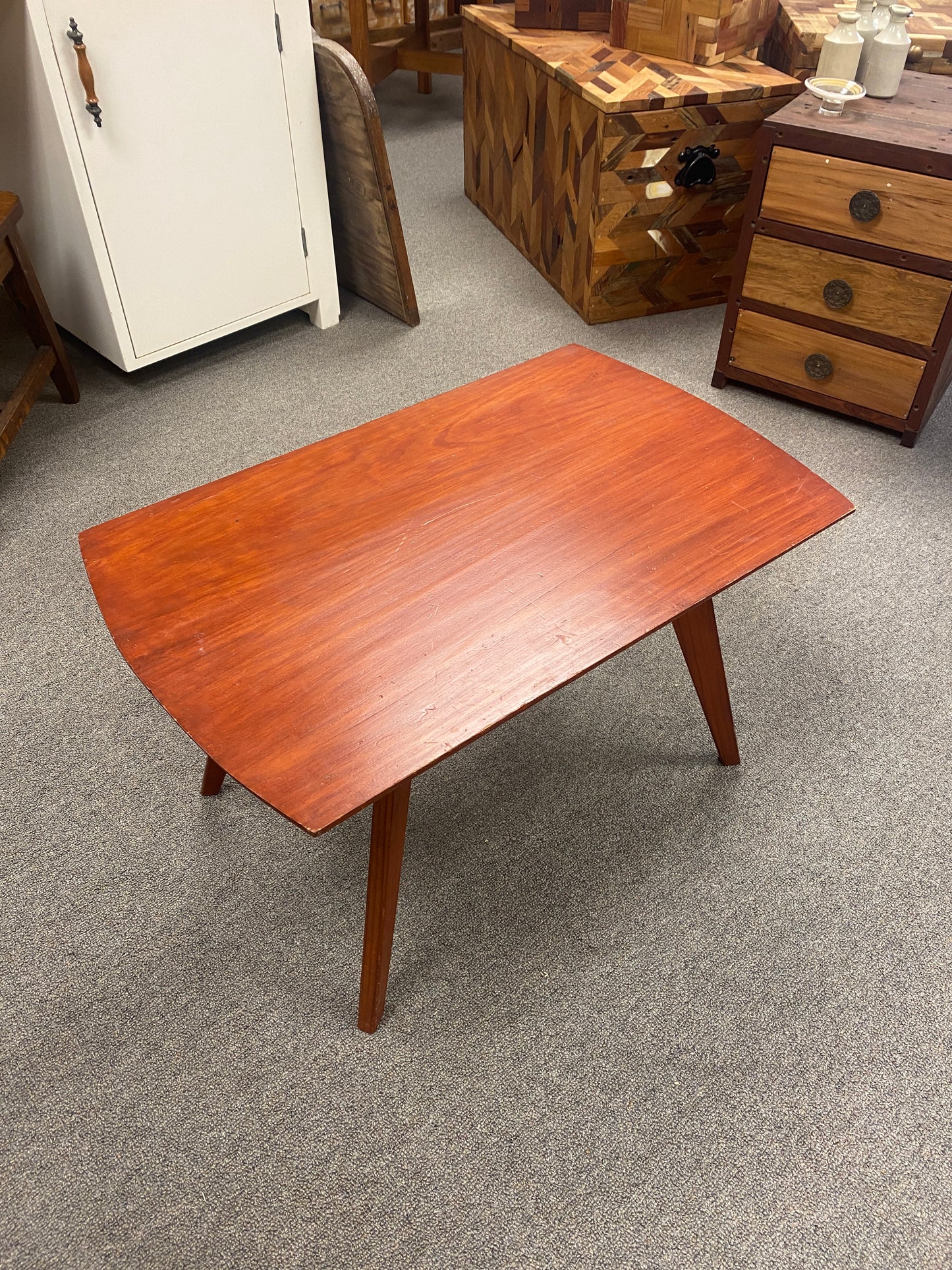 Solid Wood Retro Side Table