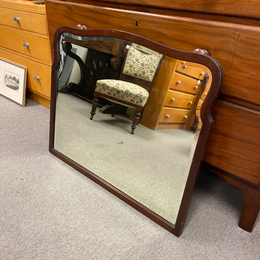 Vintage Bevelled Mahogany Hall Mirror