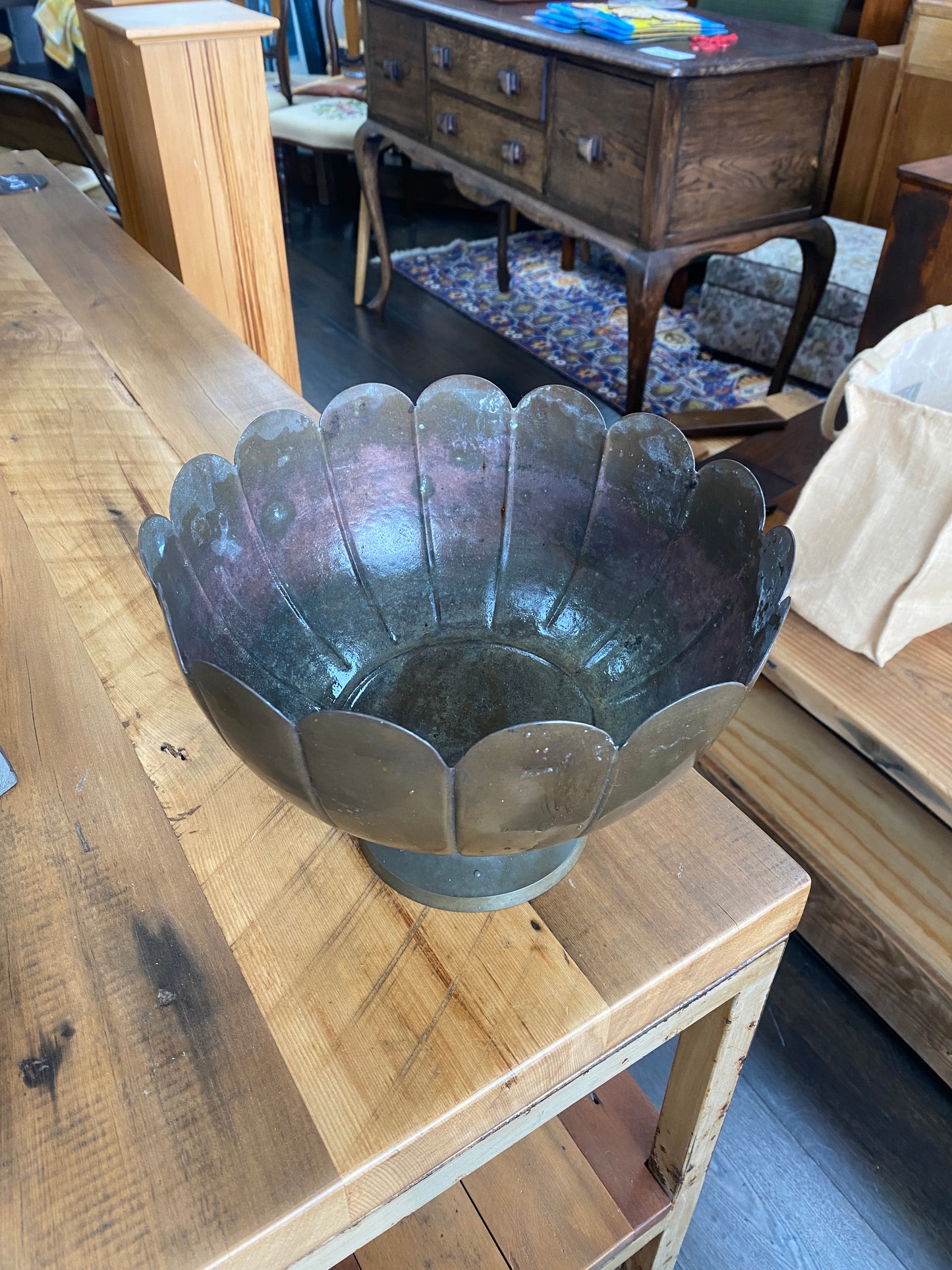 Vintage Brass Bowl/Planter