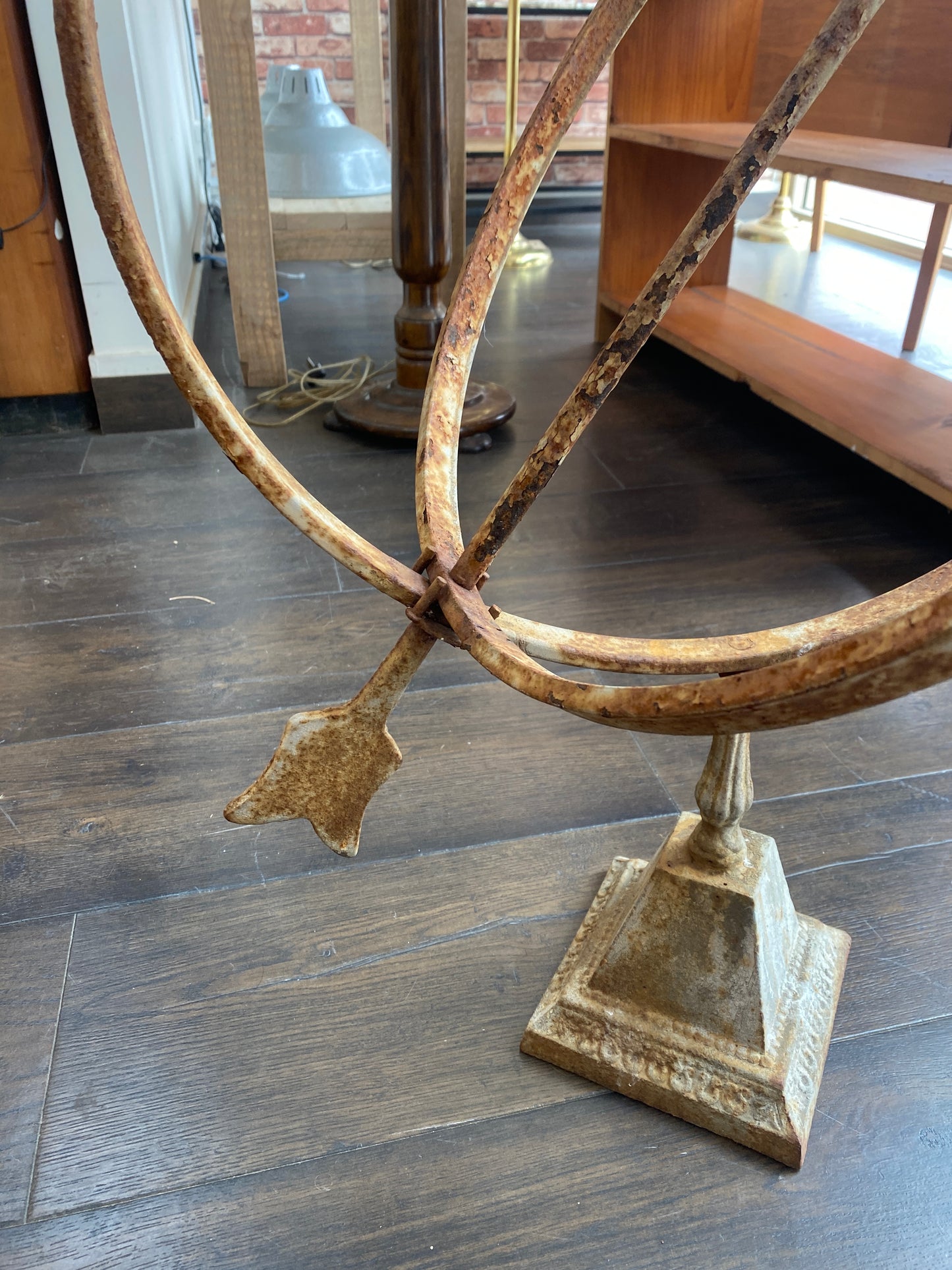 Vintage Cast Iron Garden Armillary Sundial