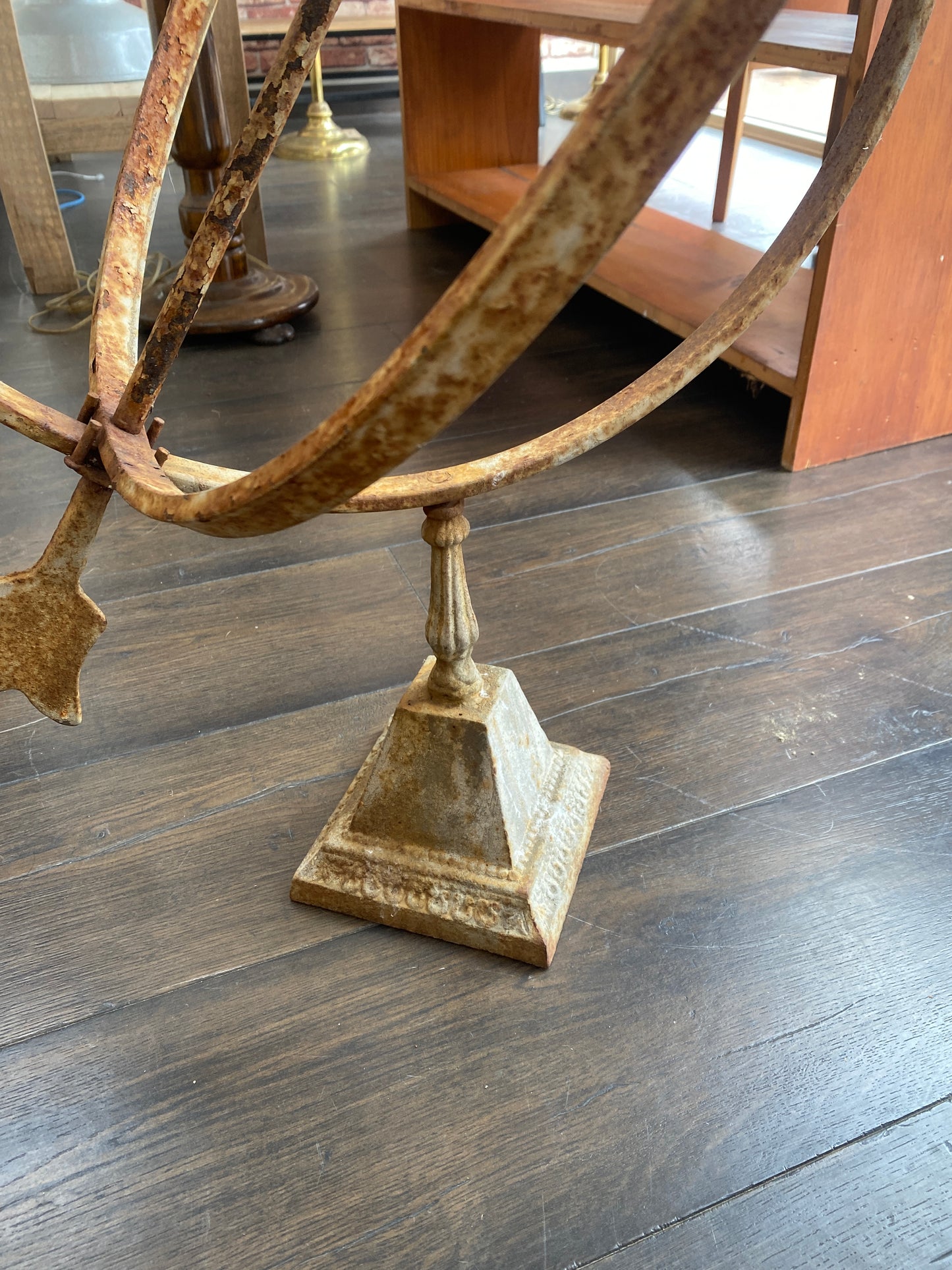 Vintage Cast Iron Garden Armillary Sundial
