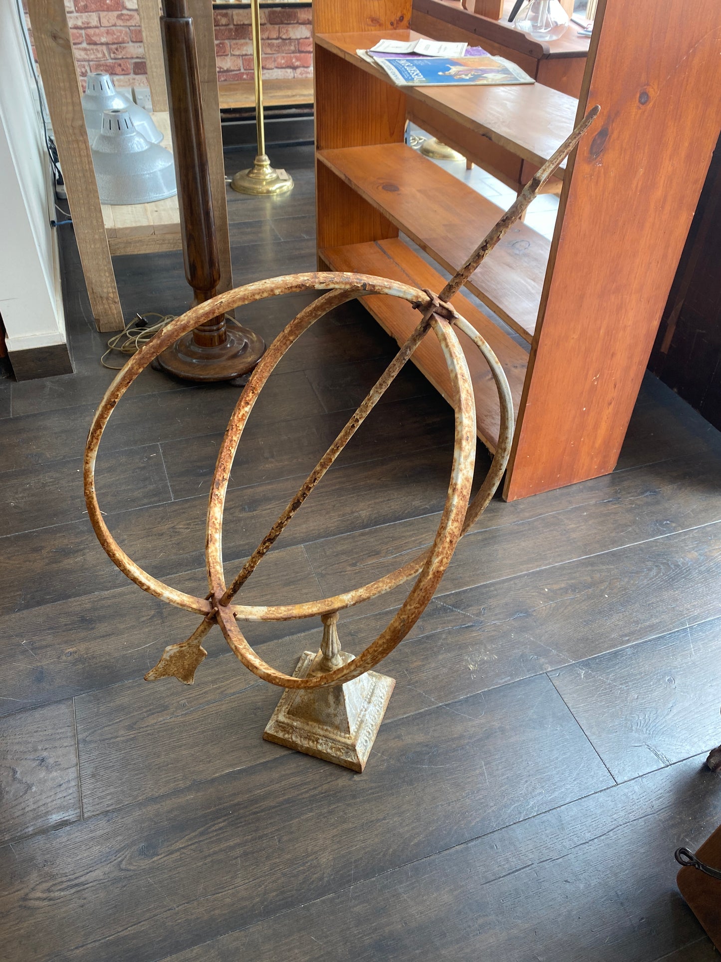 Vintage Cast Iron Garden Armillary Sundial