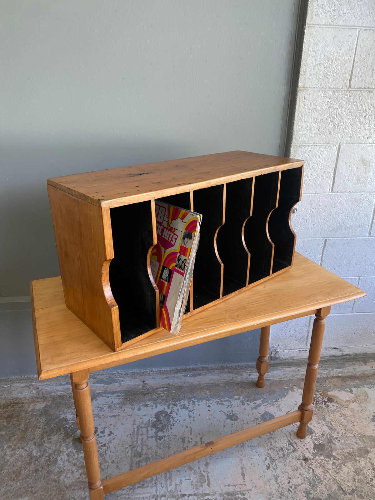 Vintage Custom Made Solid Native Timber LP Rack
