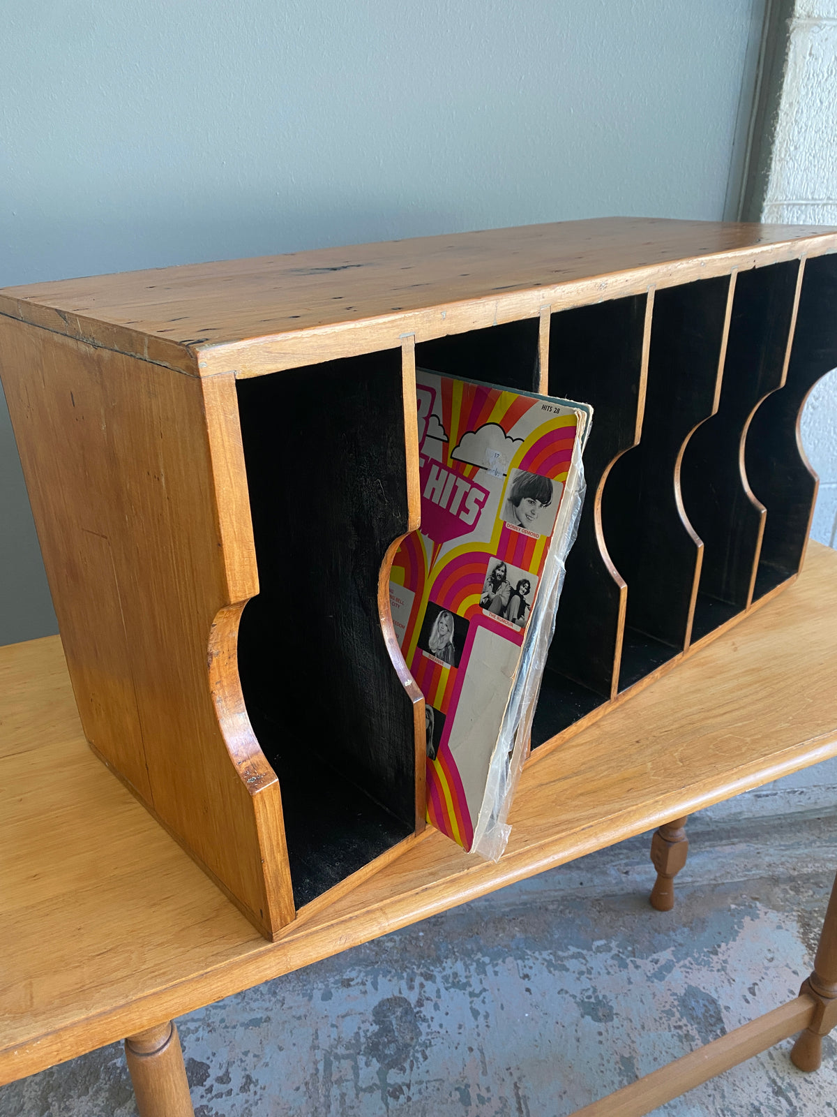Vintage Custom Made Solid Native Timber LP Rack