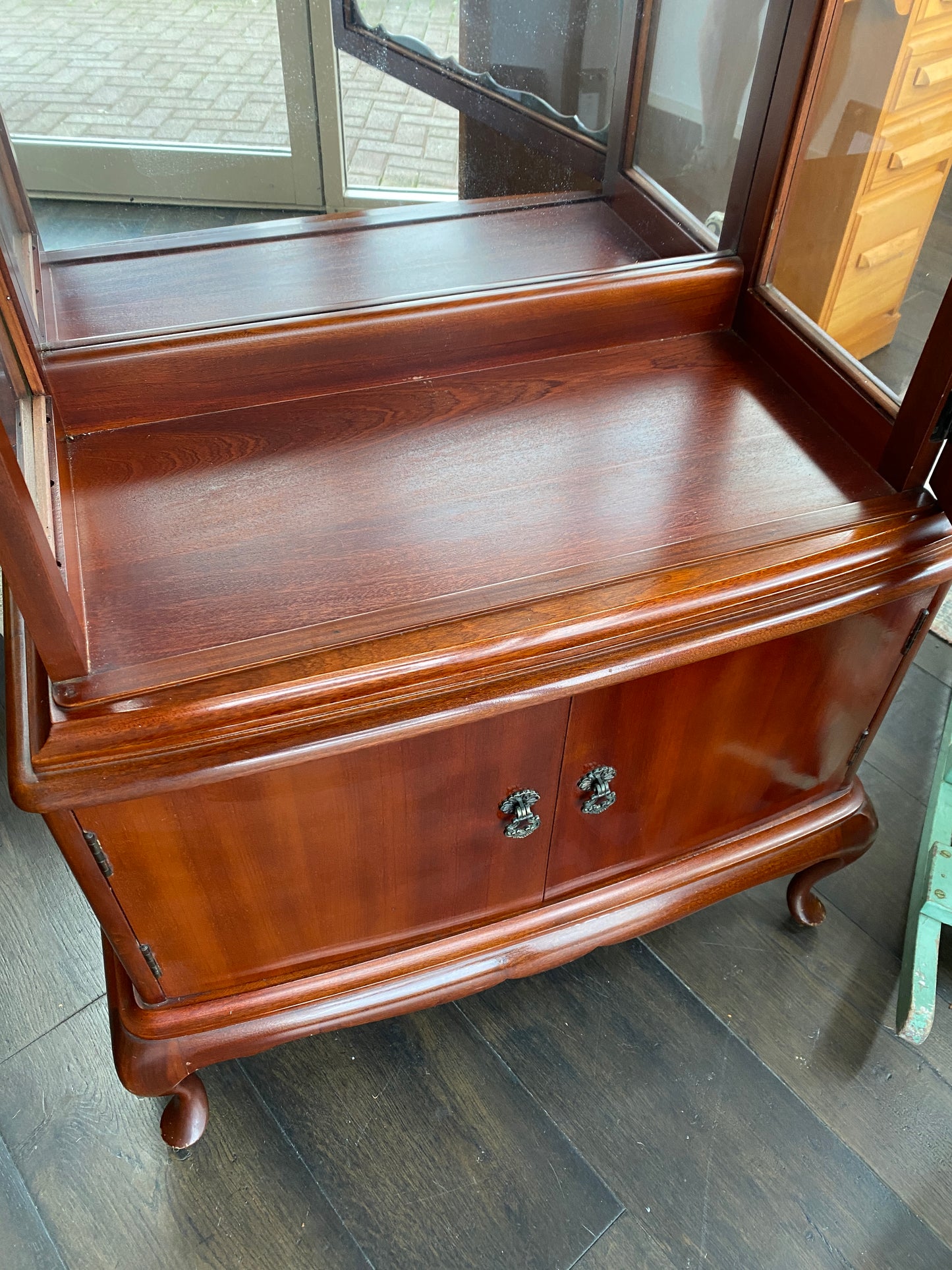 Vintage Dome Top Mahogany Display Case