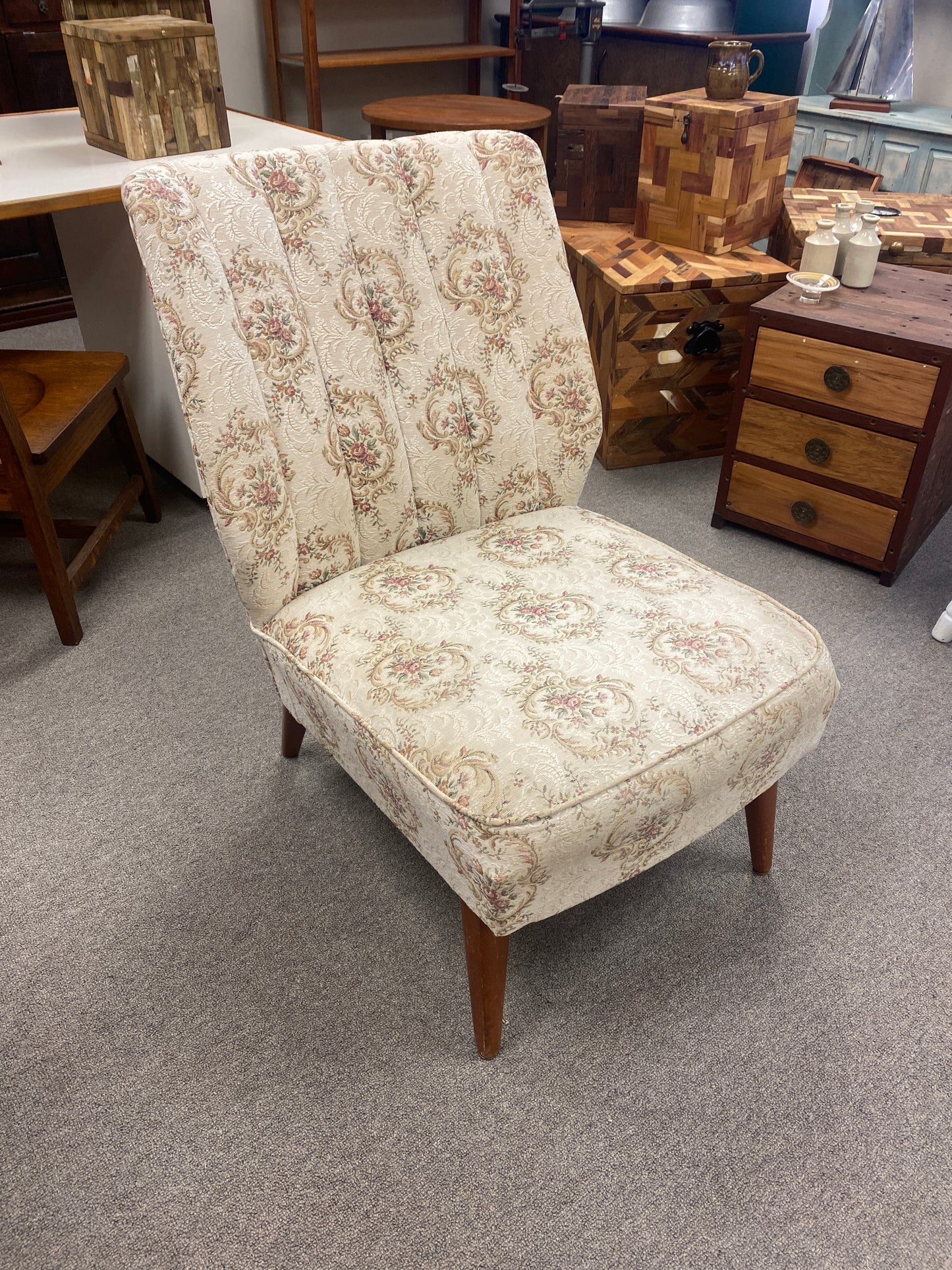 Vintage Embroidered Occasional Chair