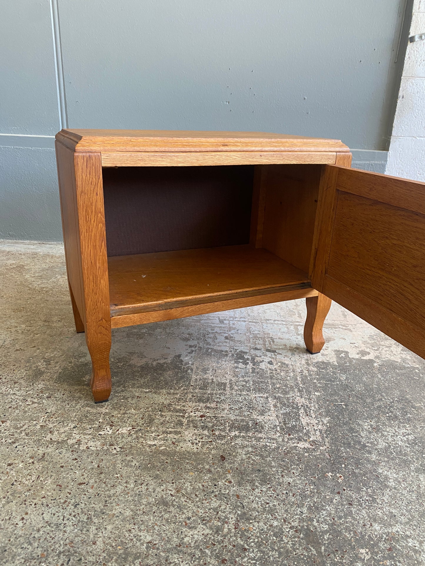 Vintage English Oak Nightstand