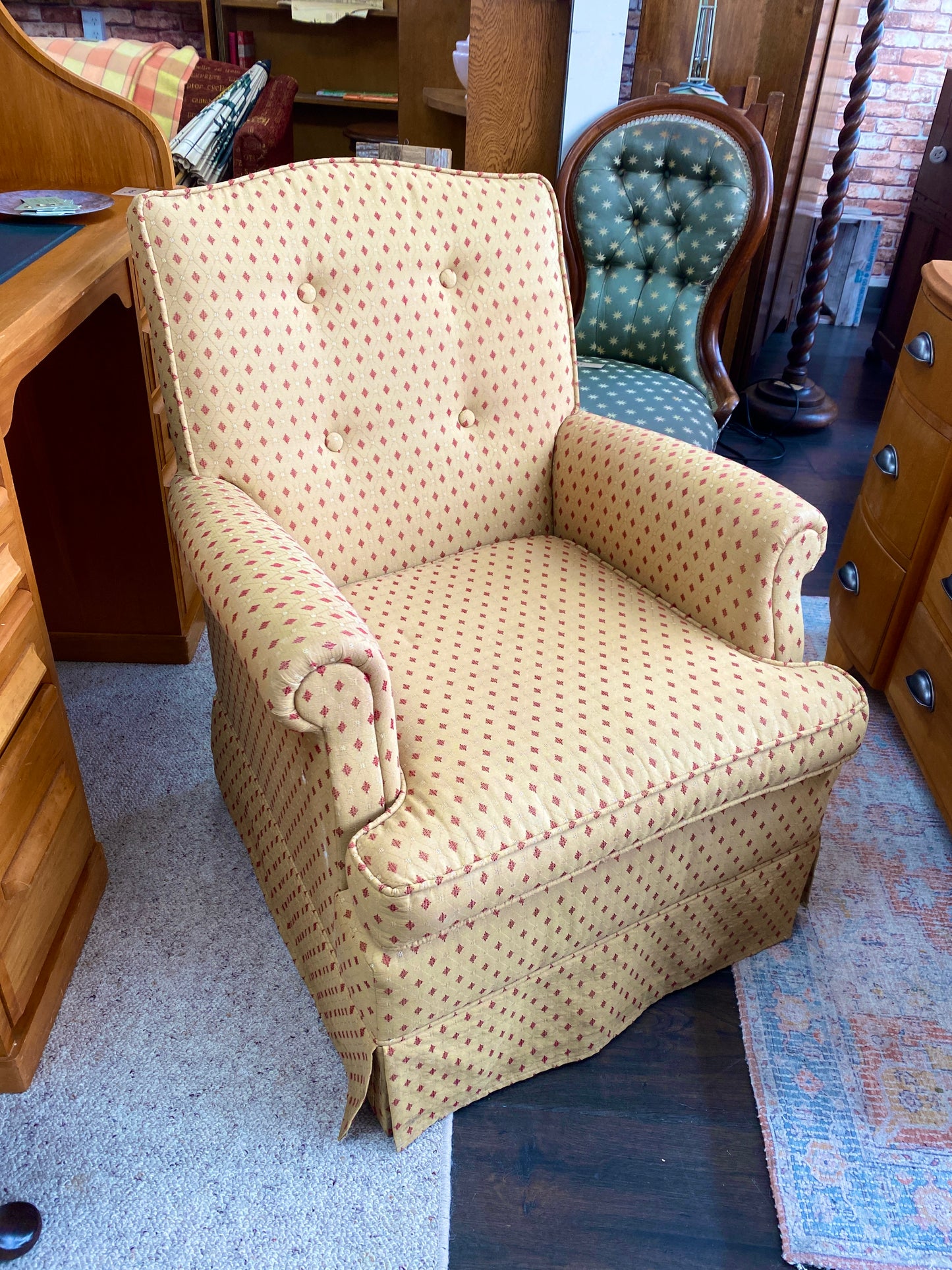 Vintage Fabric Rocking Nursing/Reading Chair
