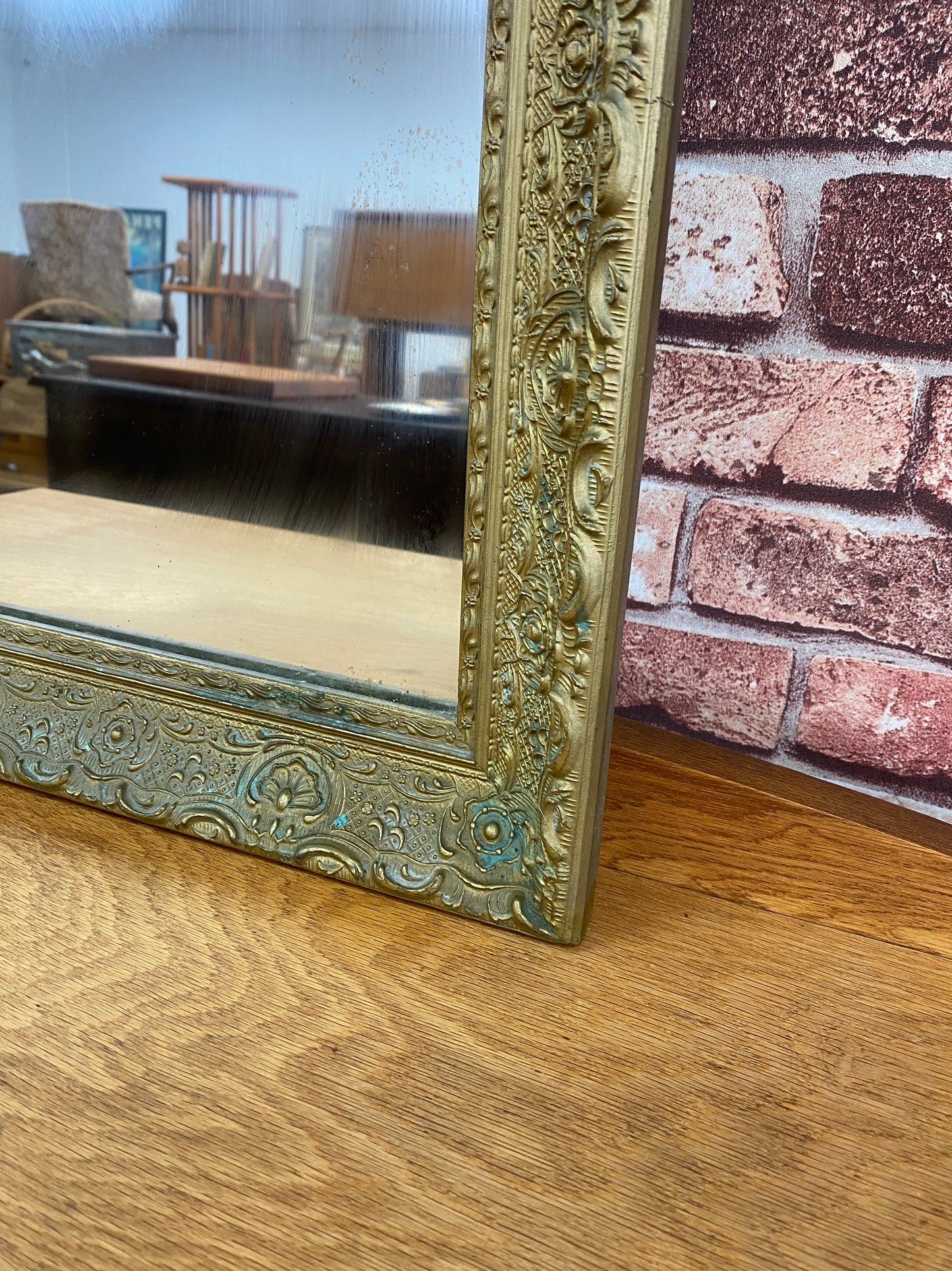 Vintage Gilt Flower Mirror