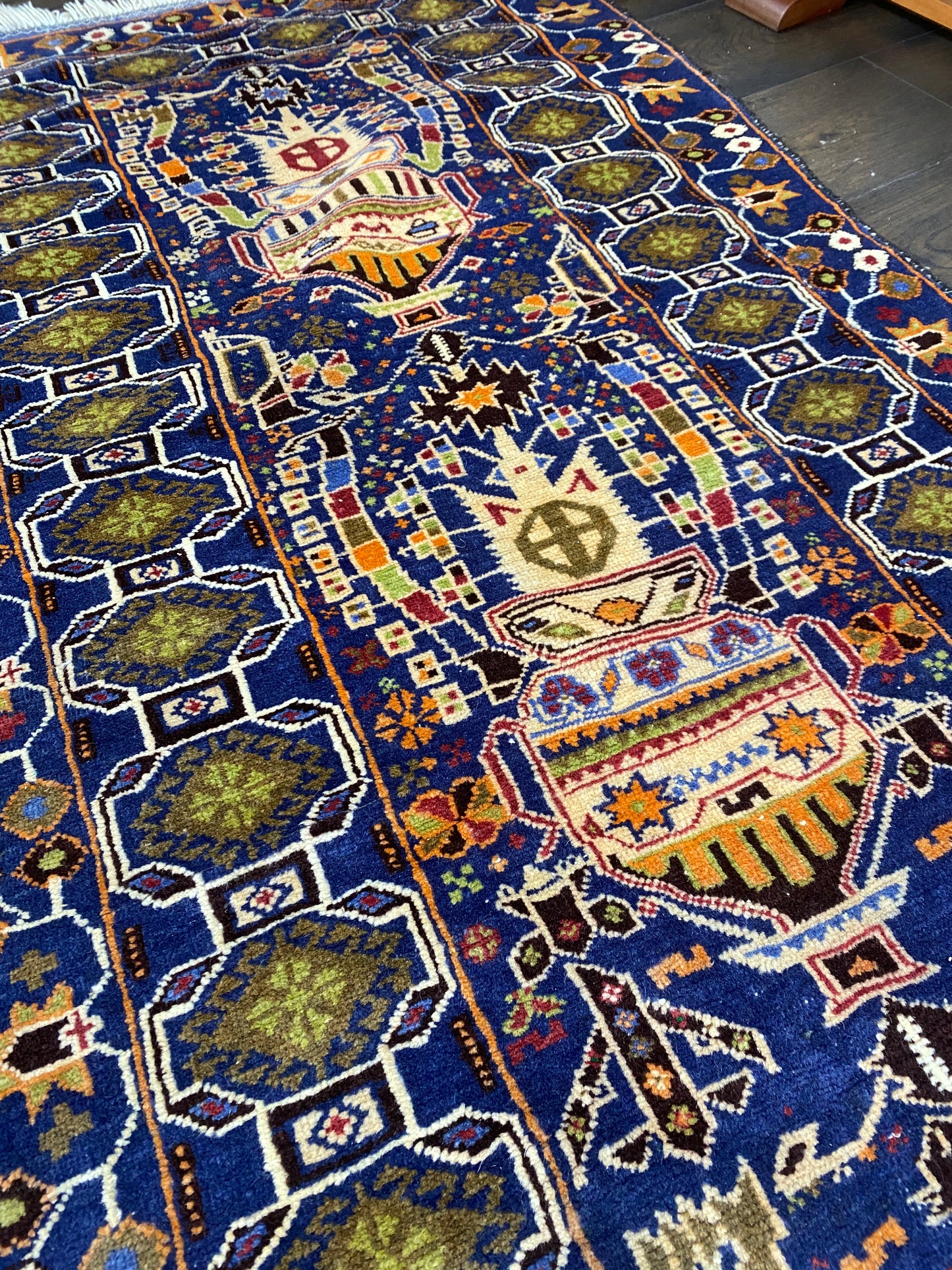 Vintage Hand Knotted Persian Rug 2100mm x 1000mm