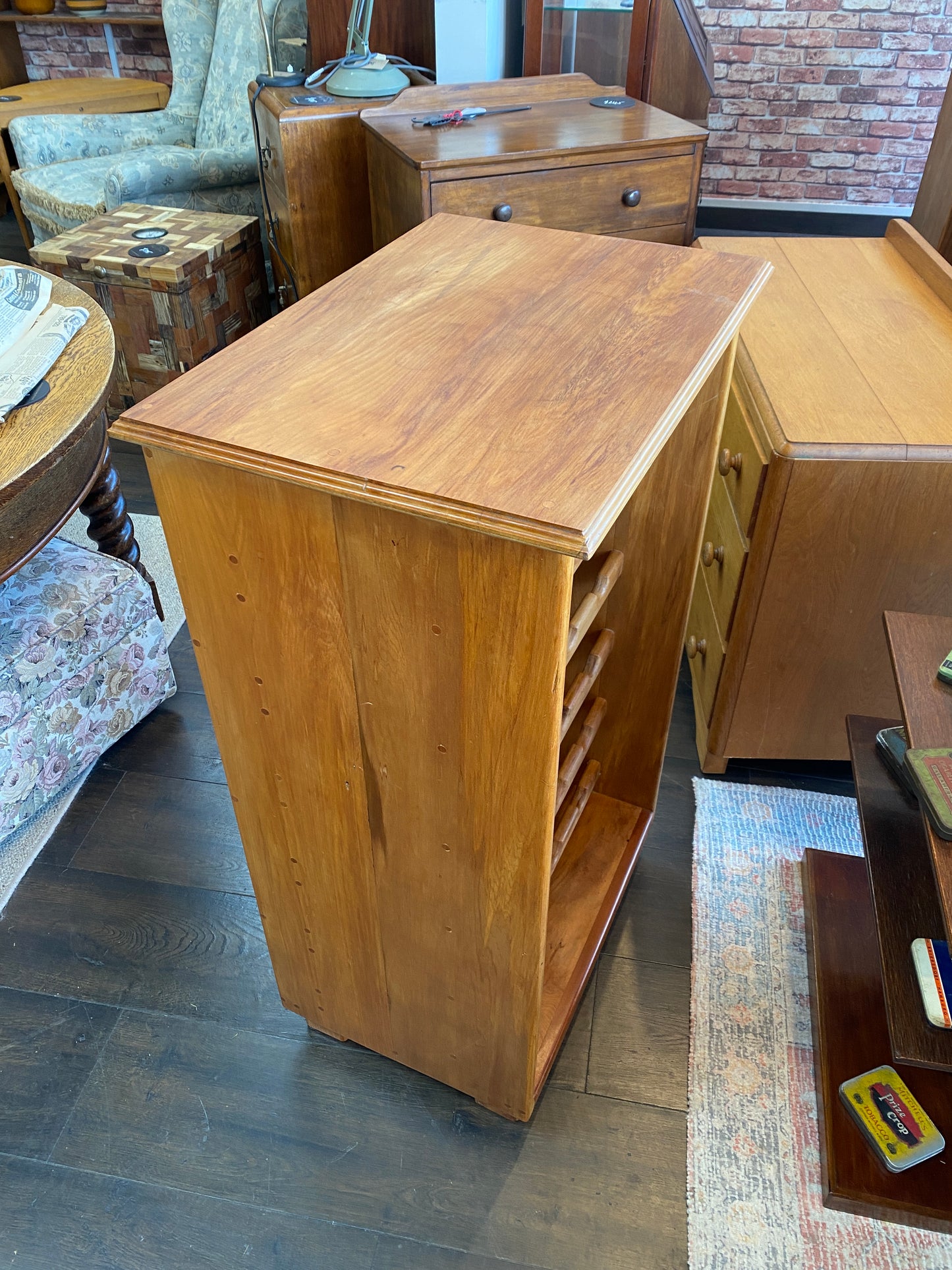 Vintage Hand Made Rimu Wine Rack
