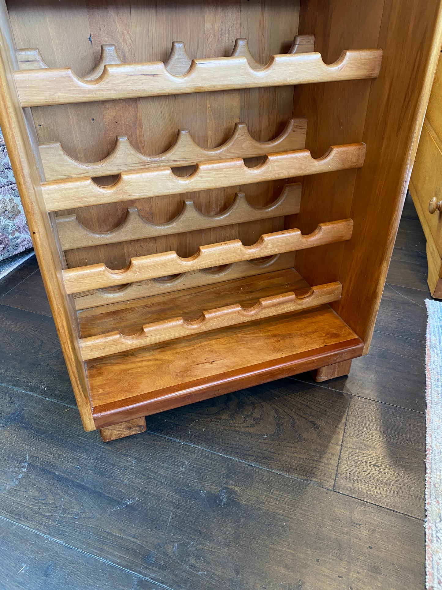 Vintage Hand Made Rimu Wine Rack