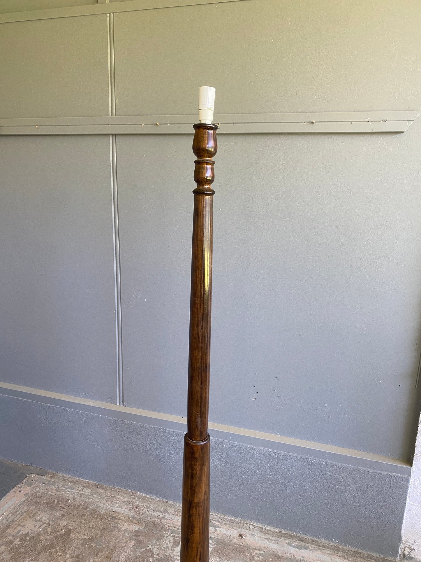 Vintage Hardwood Standard Lamp