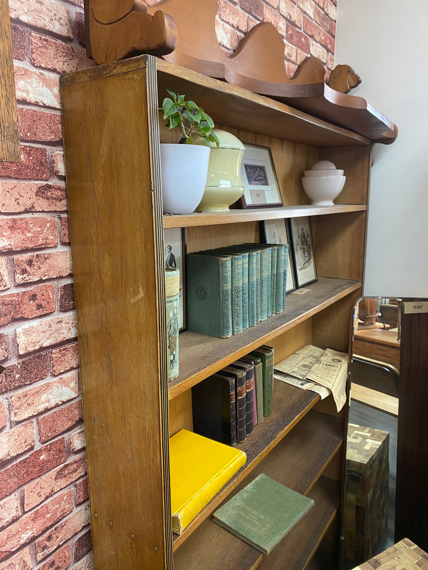 Vintage Large Library Bookcase
