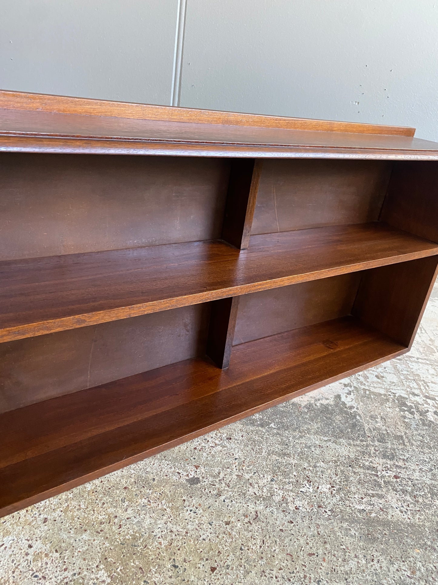 Vintage Mahogany Low Bookcase