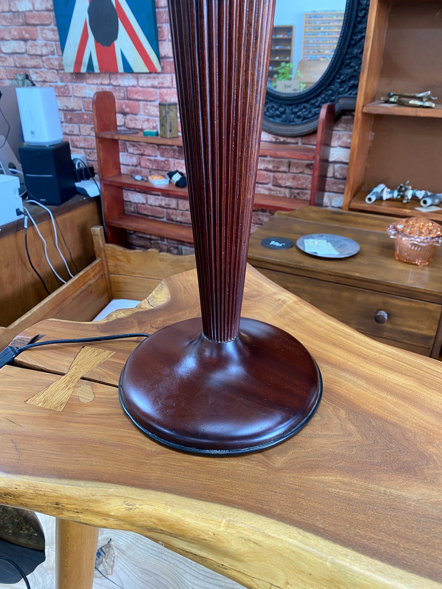 Vintage Mahogany Reading Lamp