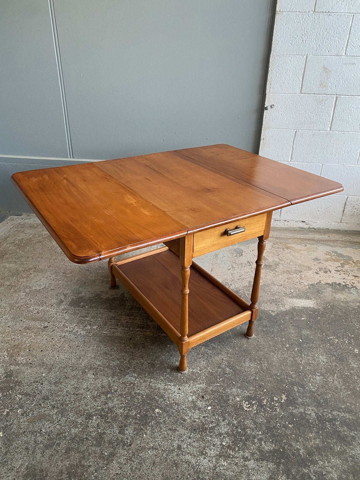 Vintage Maple Drop Leaf Dining Table