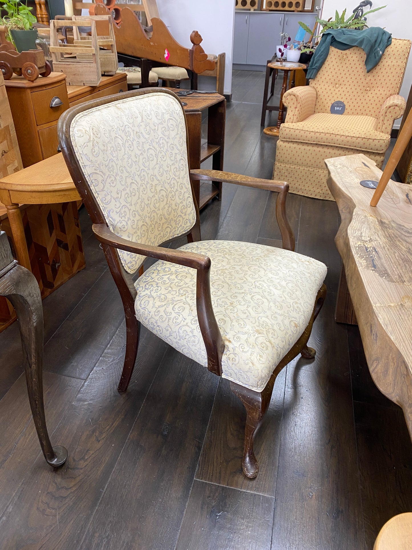 Vintage Queen Anne Style Armchair (Resto Project)