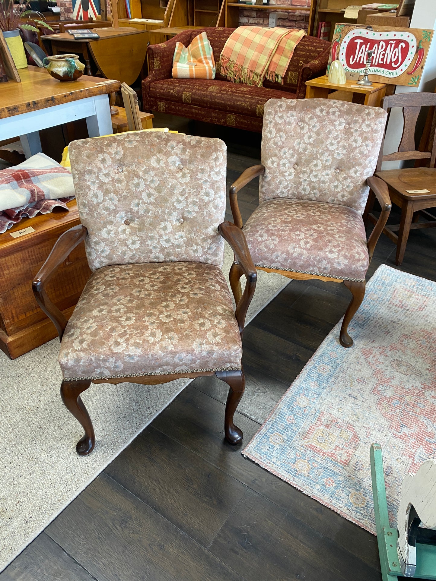 Vintage Queen Anne Style Chairs