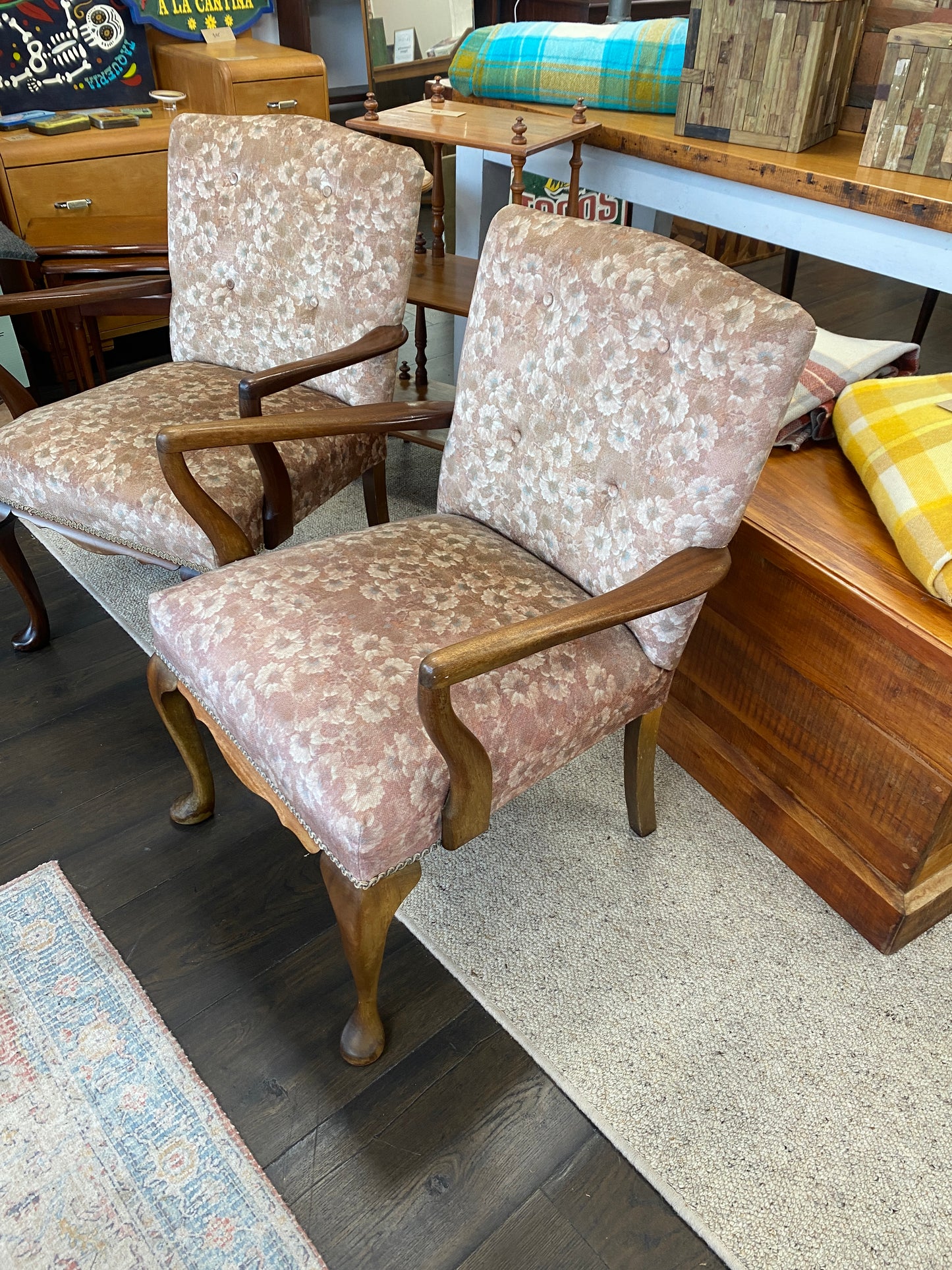 Vintage Queen Anne Style Chairs