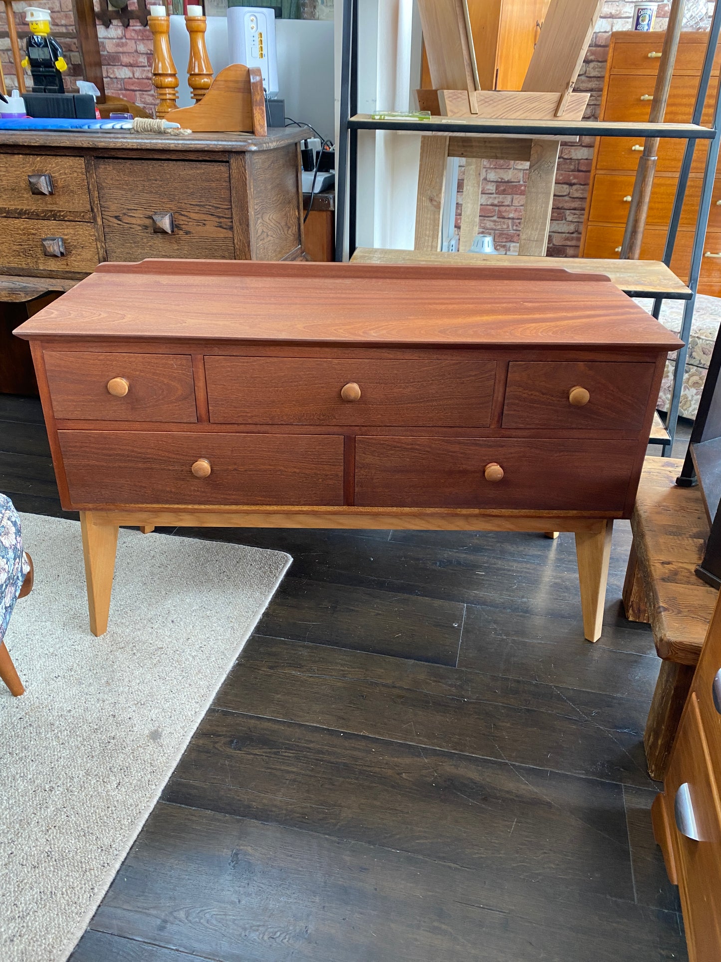 Vintage Robert Allen Mahogany & Kauri Dresser