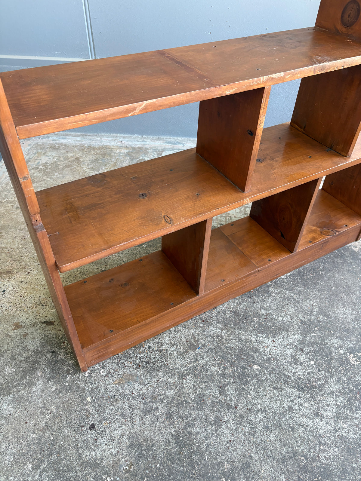 Vintage Rustic Custom Made Large Bookcase