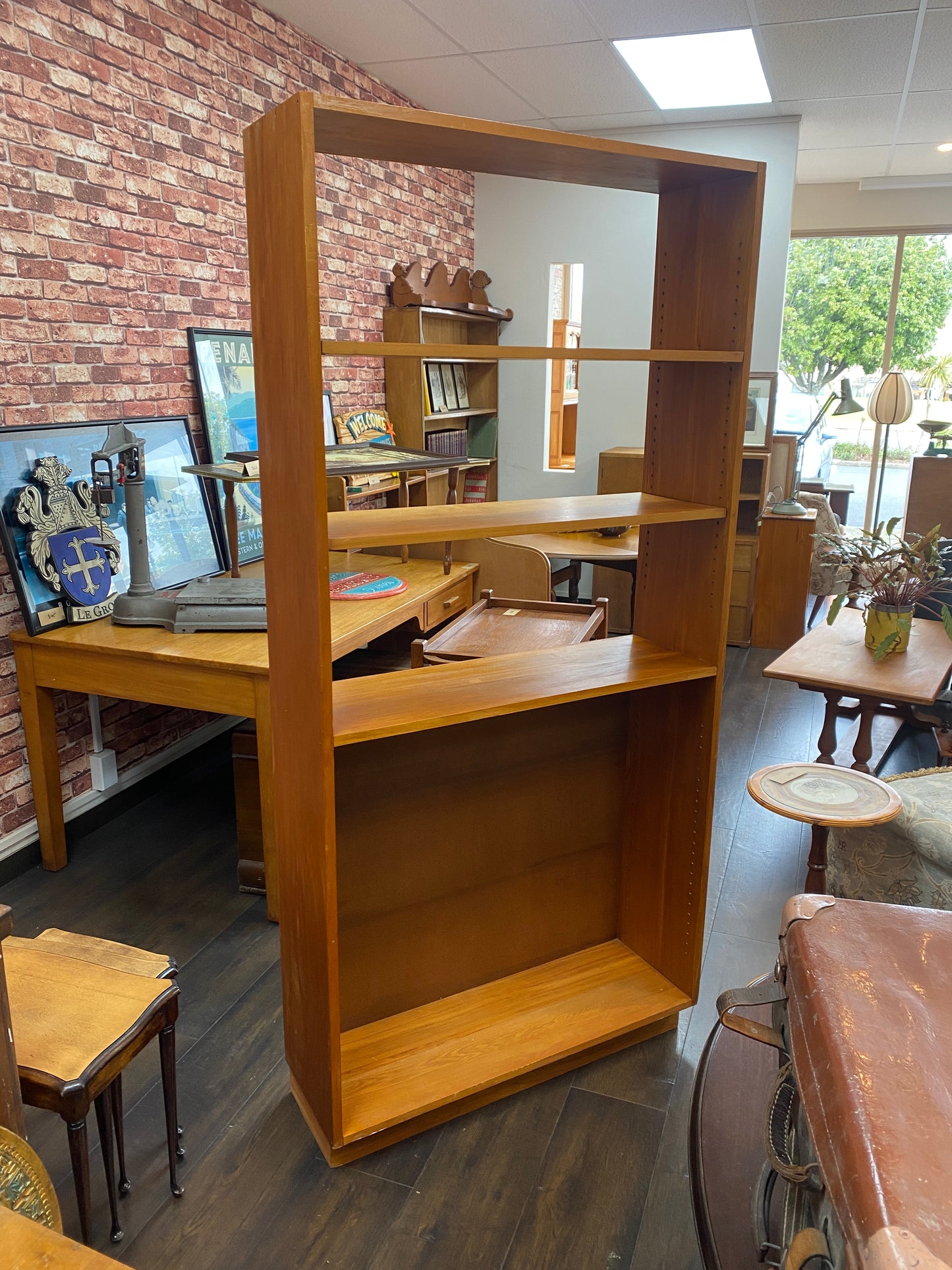 Vintage Scratch-built Heart Rimu Bookcase