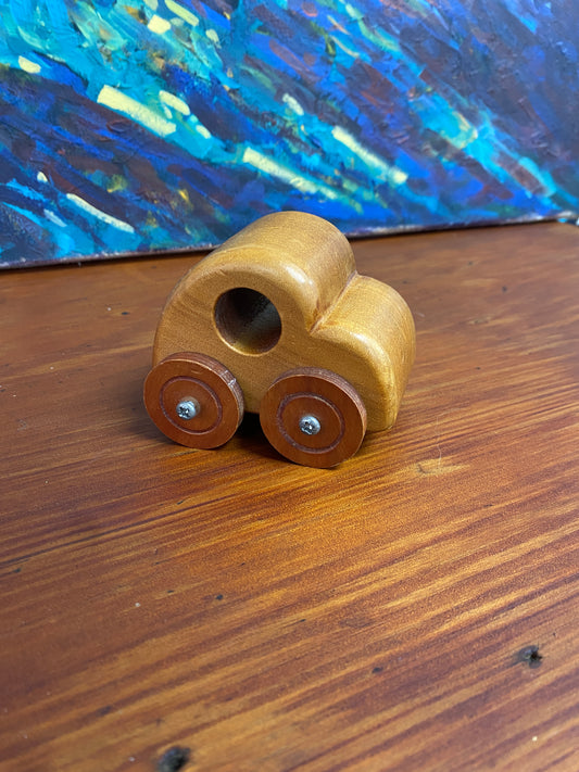 Vintage Scratch Built Wooden Beetle Car