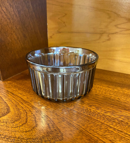 Vintage Smokey Brown Metallic Arcopal Glass Bowls - 10cm