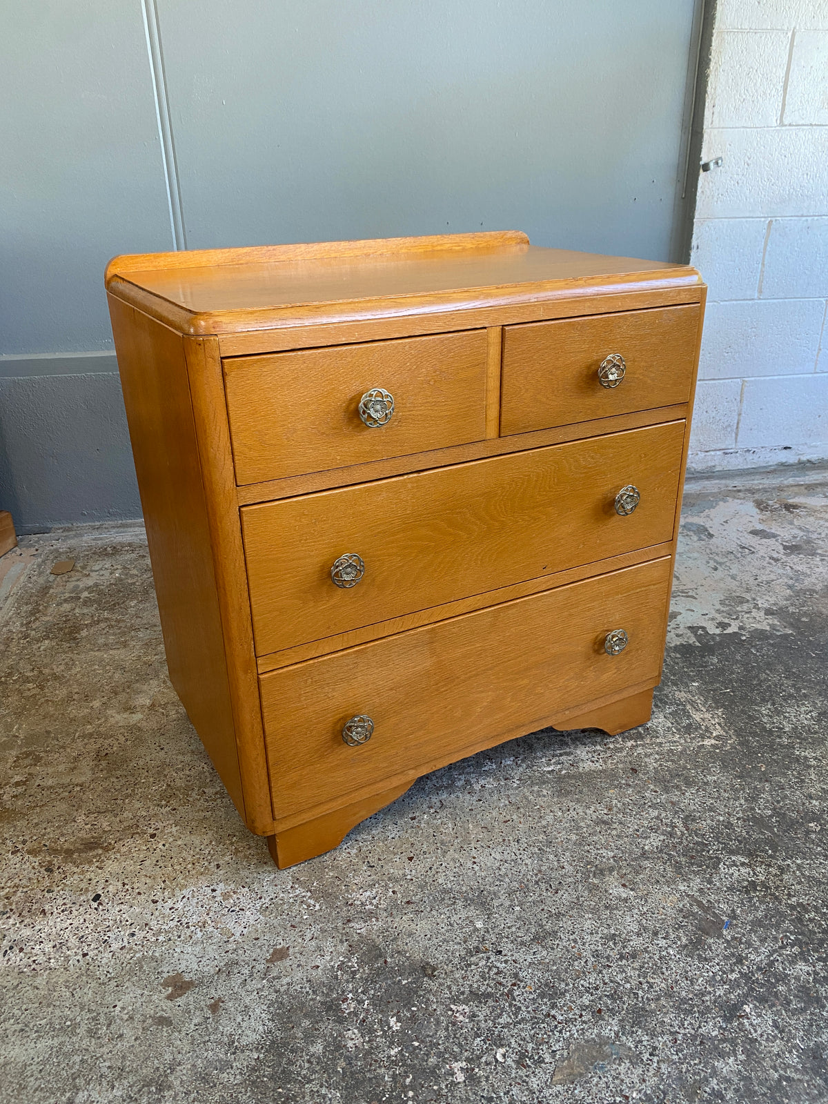 Vintage Solid Light Oak Drawers