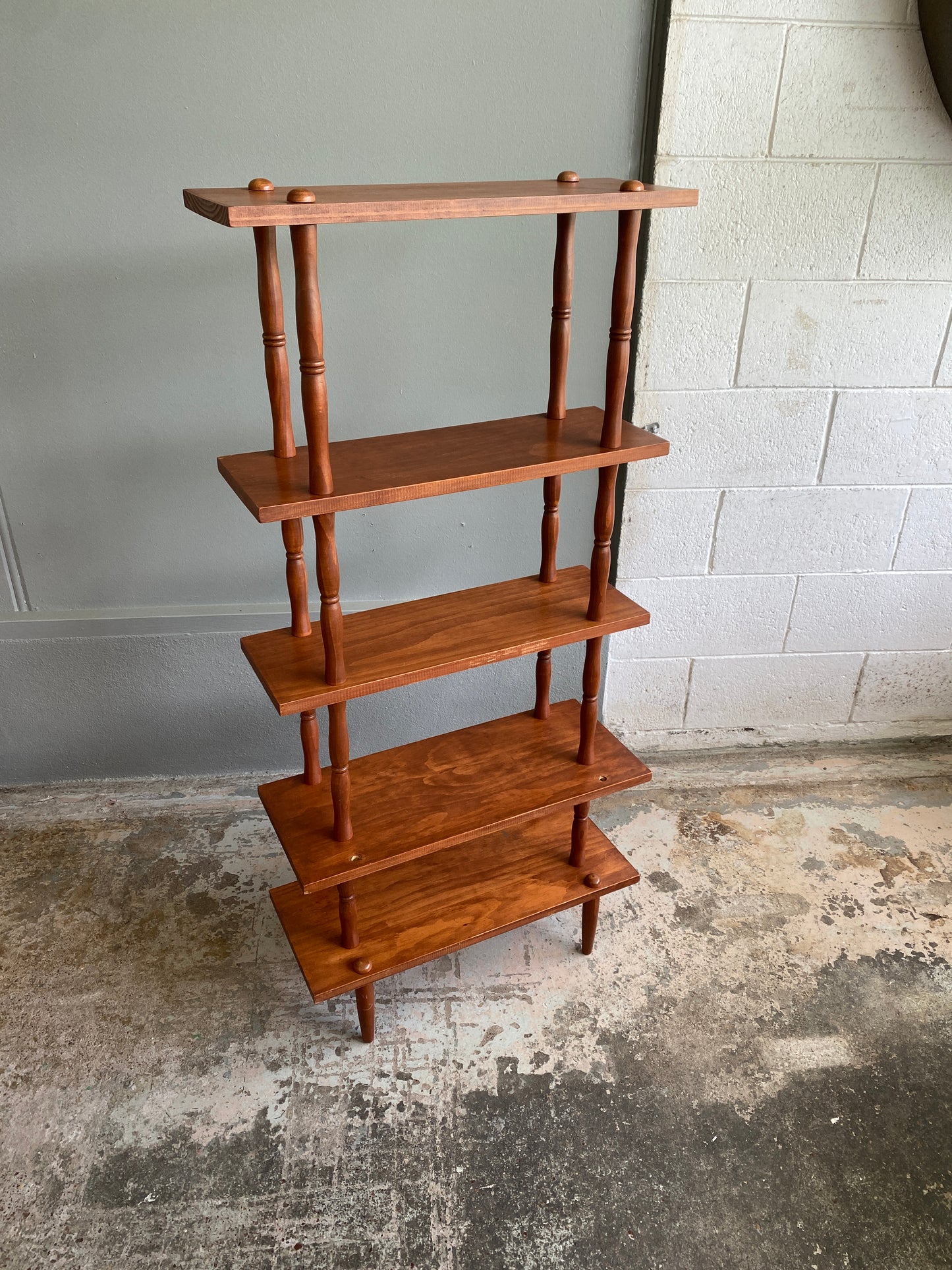 Vintage Solid Wood 5 Tier Book Shelf/Plant Shelf