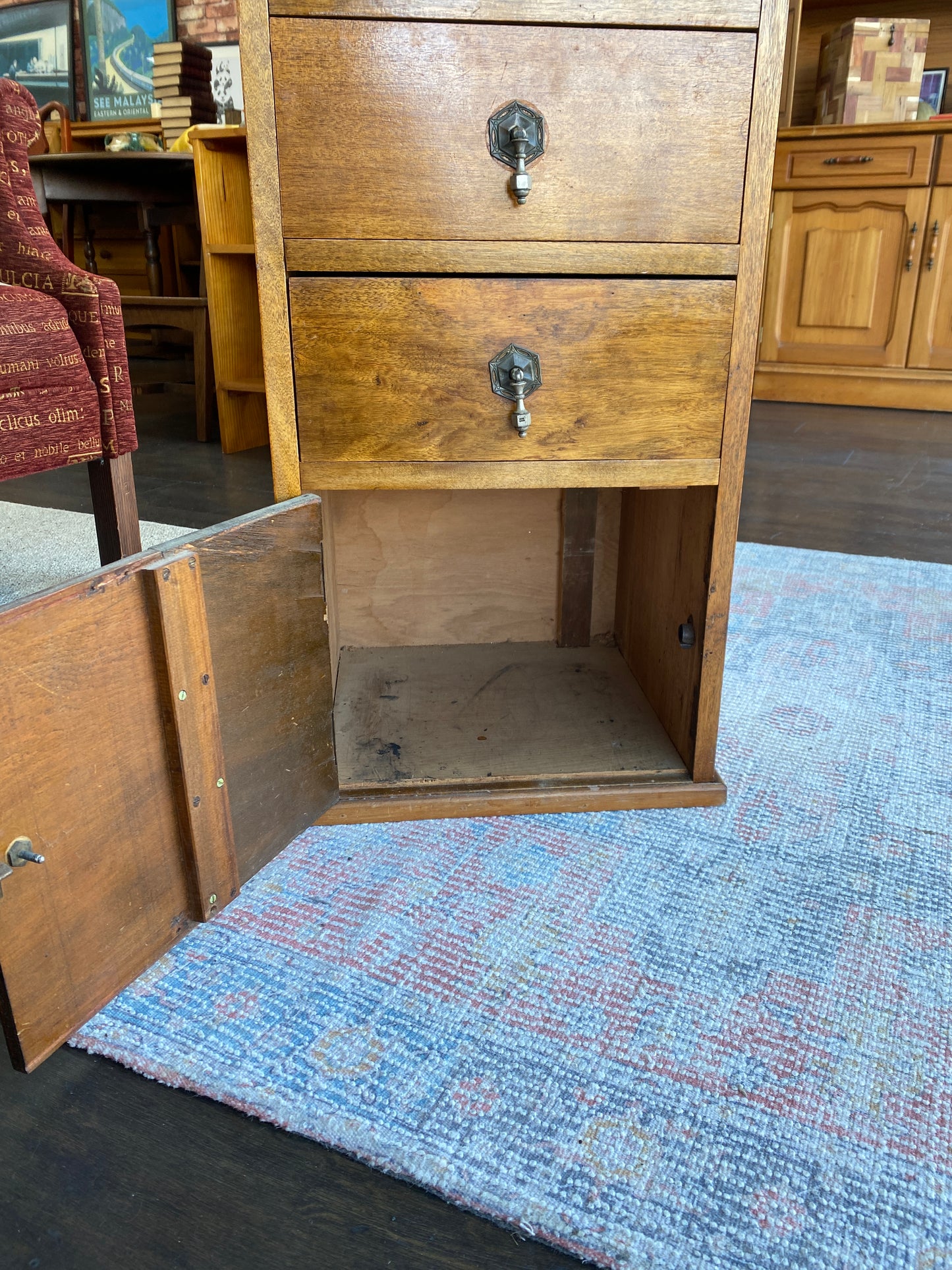 Vintage Solid Wood Decorative Side Cabinet