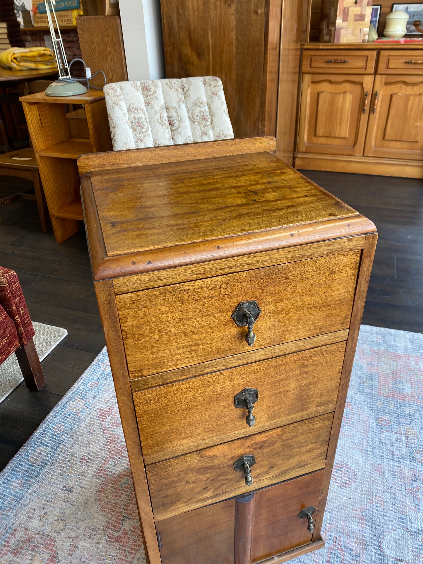 Vintage Solid Wood Decorative Side Cabinet
