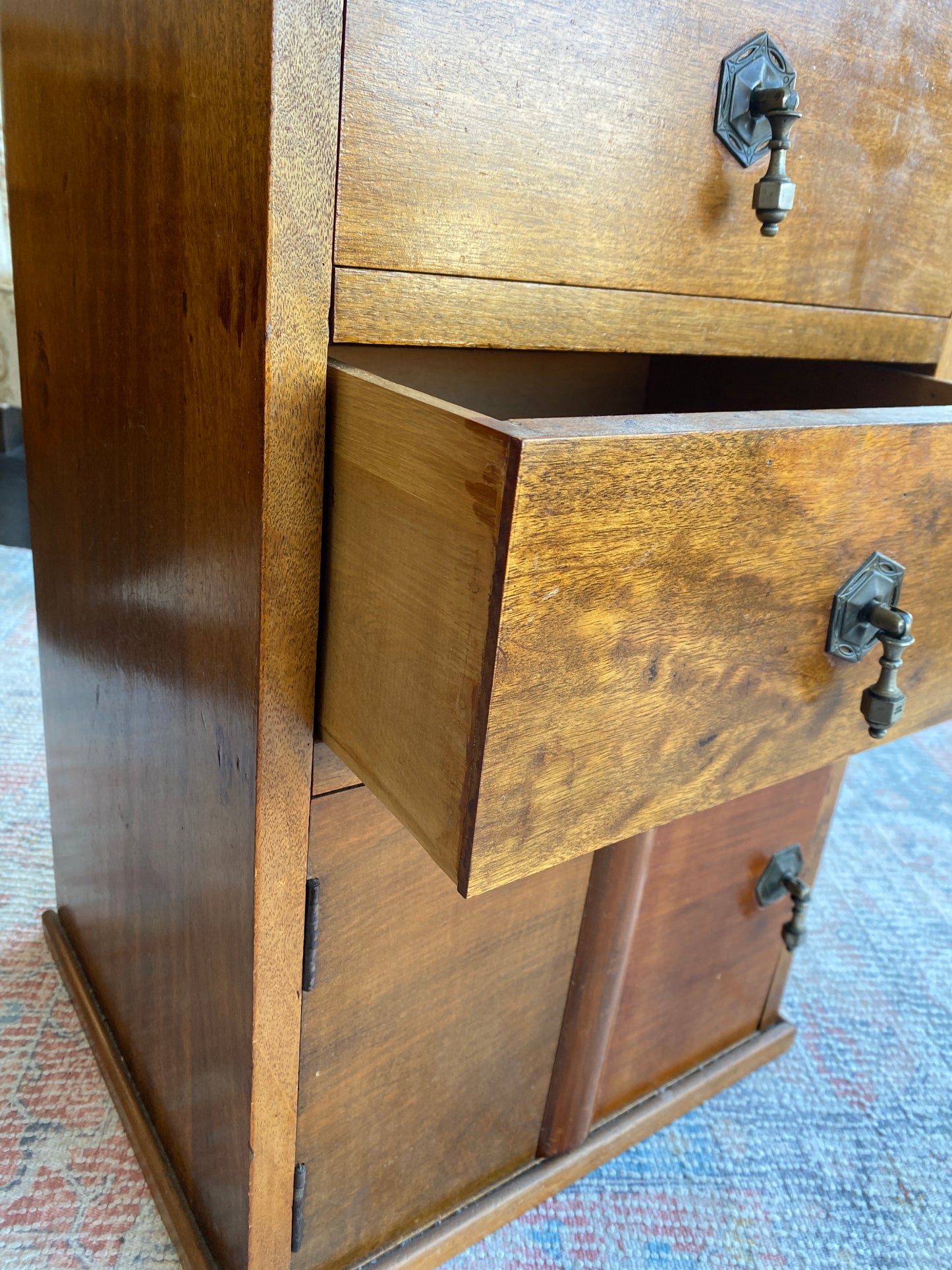 Vintage Solid Wood Decorative Side Cabinet