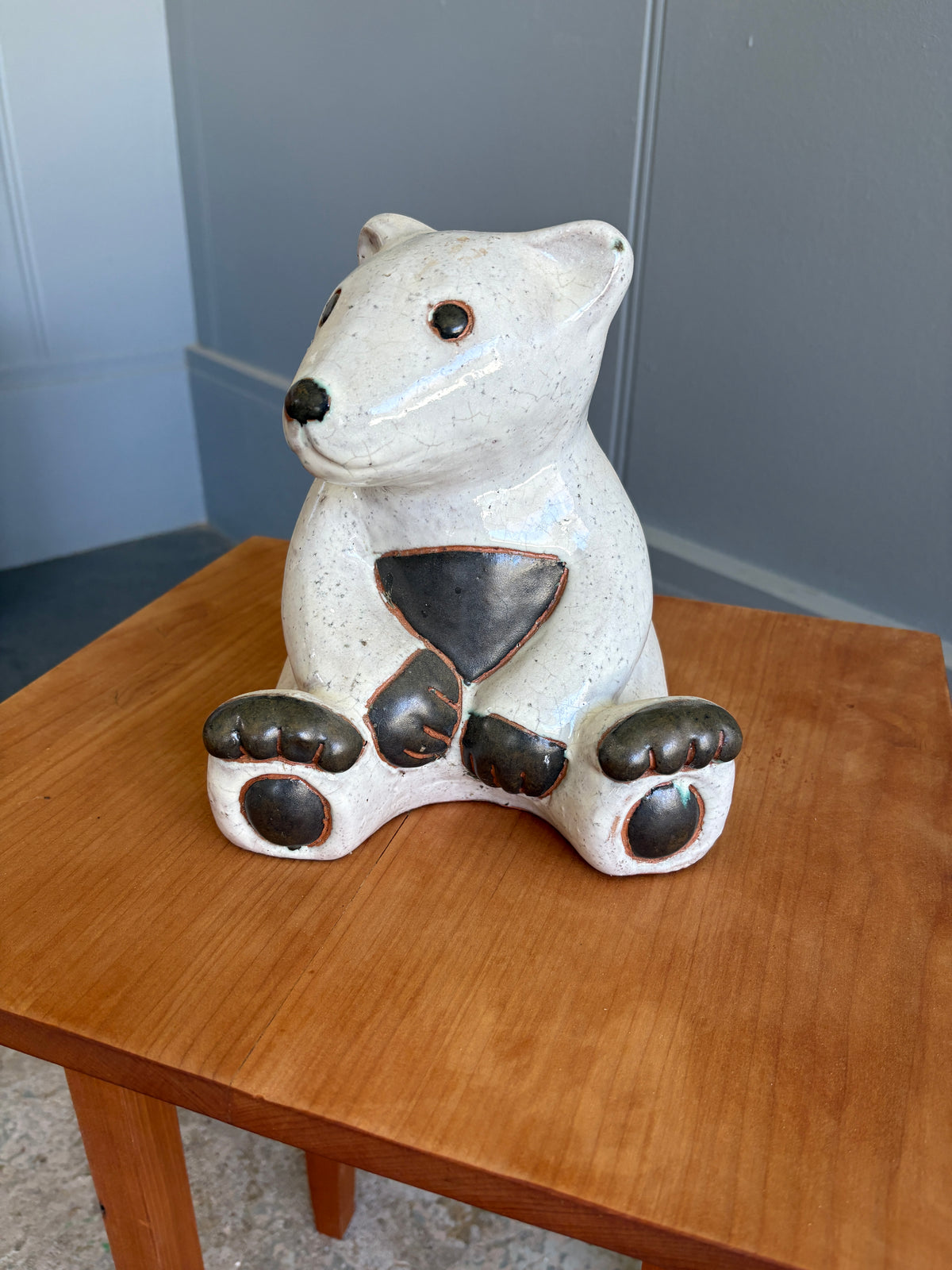 Vintage Terracotta Glazed Polar Bear