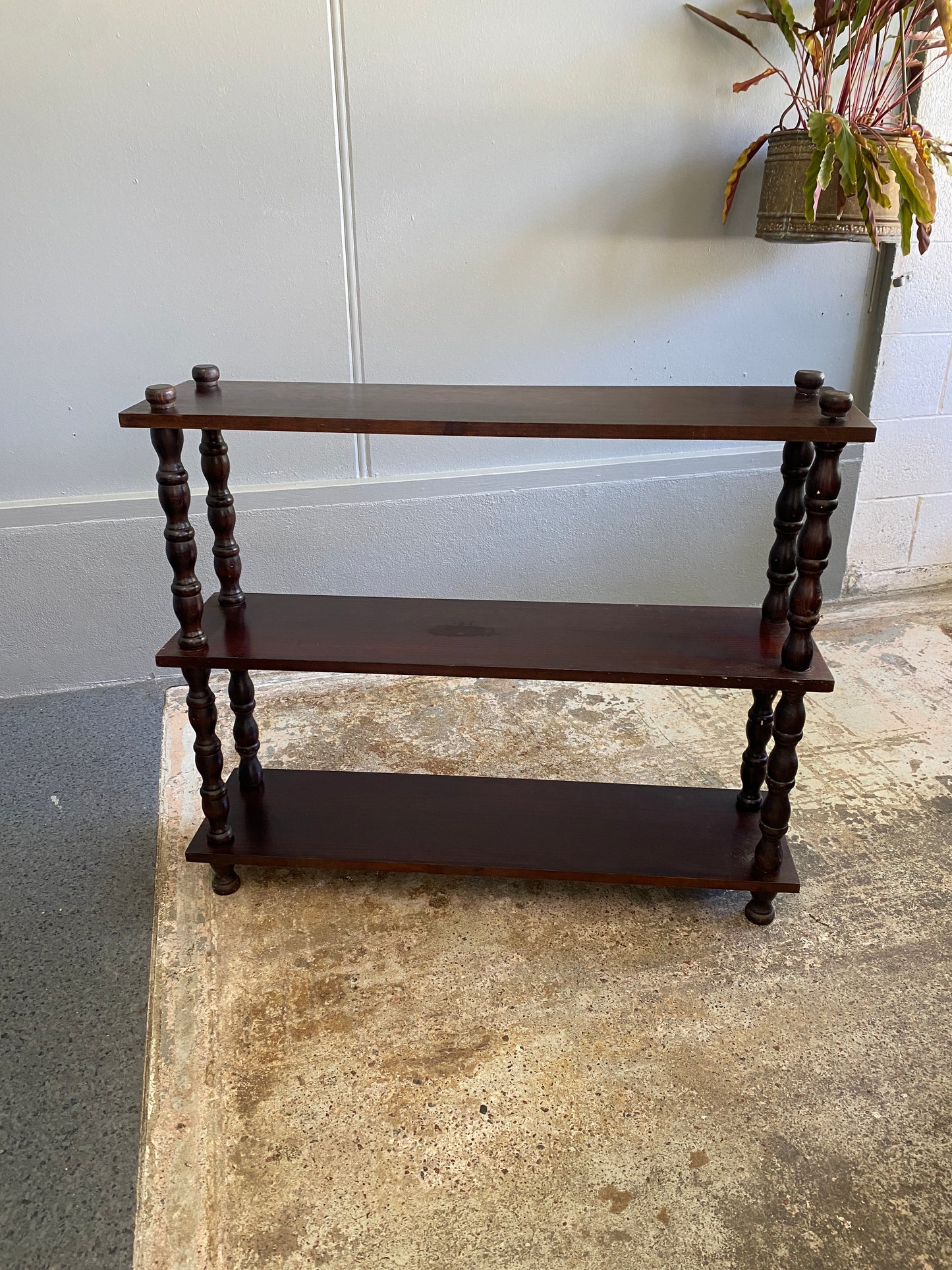 Vintage Turned Bookcase/Plant Stand