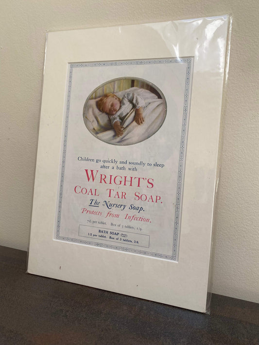 Wrights Coal Tar Soap Advert Print