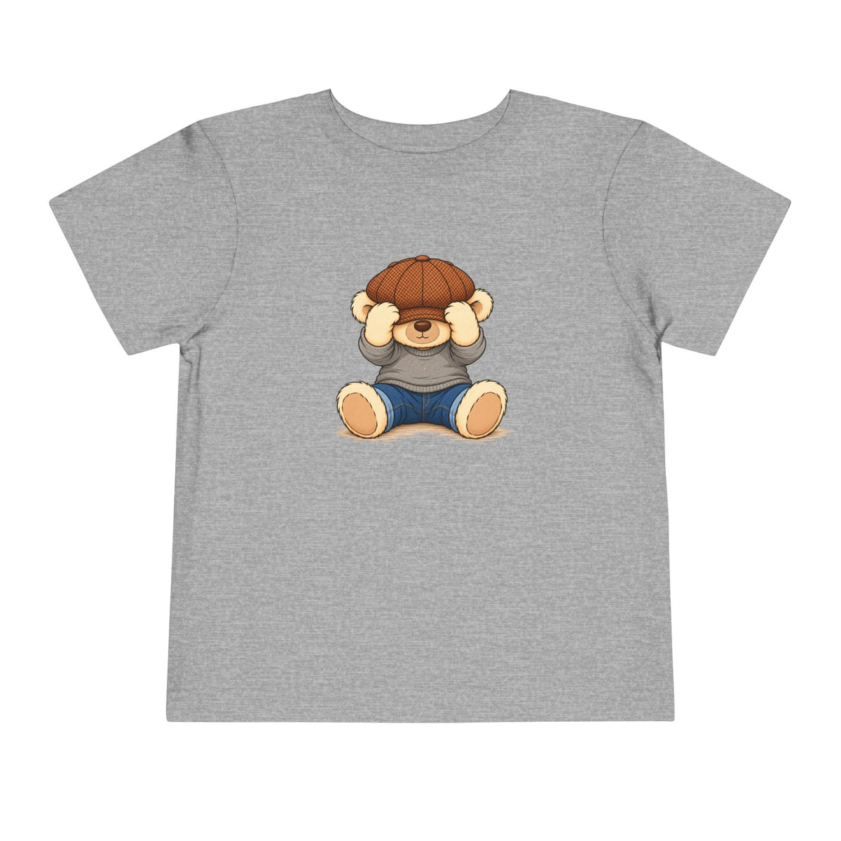 Peek-a-Boo Pickles toddler tee in Athletic Heather, front view