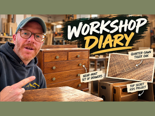 Workshop Diary: Quarter-Sawn Tiger Oak, a Near-Mint Set of Drawers & a Top-Secret Project