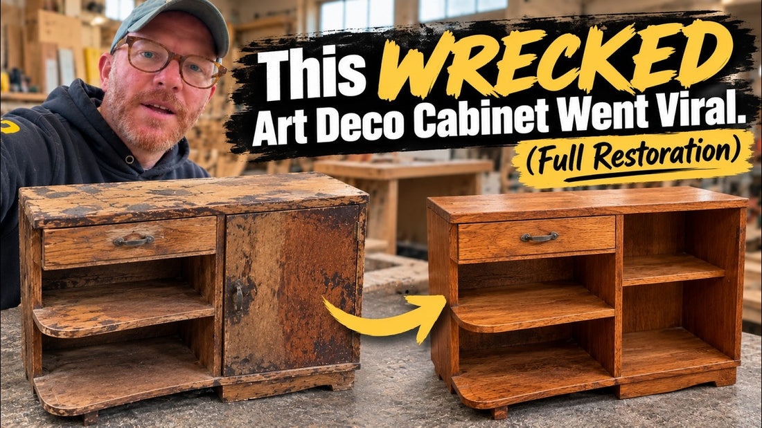 Art Deco oak telephone table restoration